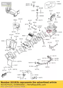 Kawasaki 92192Y023 tube,drain - Bottom side