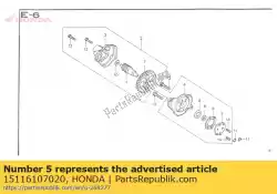 Here you can order the plate, oil pump from Honda, with part number 15116107020: