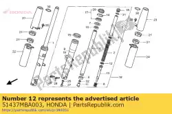 Aquí puede pedir anillo, pistón de Honda , con el número de pieza 51437MBA003: