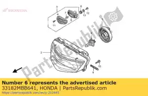 Honda 33182MBB641 base comp., position ligh - Bottom side