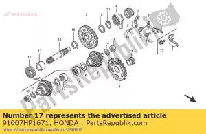 Honda 91007HP1671 bearing, needle, 22x29x10 - Bottom side