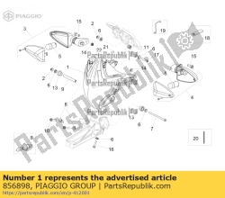 Aprilia 856898, Reflektor, OEM: Aprilia 856898