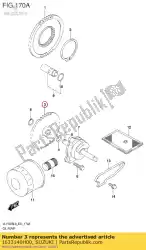 Here you can order the gear,oil pump d from Suzuki, with part number 1633140H00: