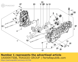 Aprilia 1A0009750B, Kurbelgeh? se, OEM: Aprilia 1A0009750B