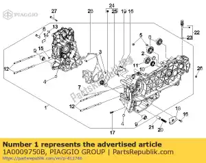 Piaggio Group 1A0009750B kurbelgeh? se - Lado inferior