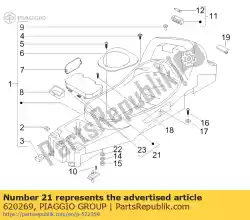 Tutaj możesz zamówić pokrywa od Piaggio Group , z numerem części 620269: