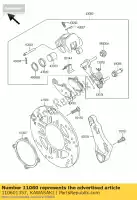 110601357, Kawasaki, junta, placa de disco zx600-e1 kawasaki zephyr zr zz r zzr 550 600 750 1993 1994 1995 1996 1997 1998 1999 2001 2002 2003 2004 2005 2006, Nuevo