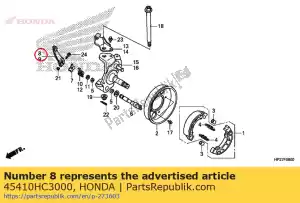 Honda 45410HC3000 braço r, fr brk. - Lado inferior