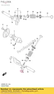 suzuki 1284327A00 tuerca de ajuste - Lado inferior