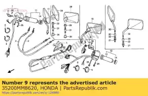 Honda 35200MM8620 switch assy.,wink - Bottom side