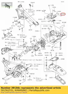 kawasaki 391562531 01 pad, 30x50x2 - Lado inferior