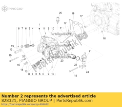 Aprilia 828321, Zawór wydechowy, OEM: Aprilia 828321