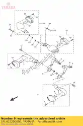 Qui puoi ordinare gruppo luci lampeggianti anteriori da Yamaha , con numero parte 1PLH33200000: