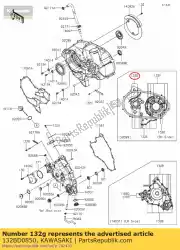 Ici, vous pouvez commander le 01 boulon-bride-petit,8x50 auprès de Kawasaki , avec le numéro de pièce 132BD0850: