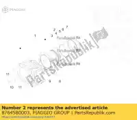 8764580003, Piaggio Group, pistão + pino do pistão cat.3     , Novo