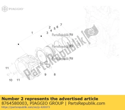 Aprilia 8764580003, Pistone + spinotto cat.3, OEM: Aprilia 8764580003