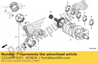 13224MFJD01, Honda, tendo a, biela (marrom) honda  cbr 600 2003 2004 2005 2006 2007 2008 2009 2010 2011 2012 2013 2017 2018 2019, Novo