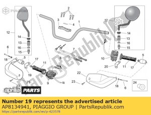 aprilia AP8134941 rechter plaat - Onderkant