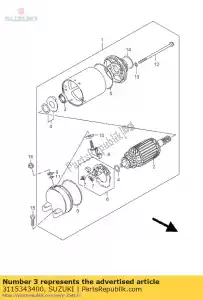 Suzuki 3115343400 sello de aceite, starti - Lado inferior