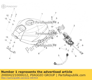 aprilia 2H004221000G12 serbatoio benz. vern. con dec. 21 - Bottom side