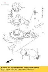 slang, brandstoftank van Suzuki, met onderdeel nummer 4442210F00, bestel je hier online: