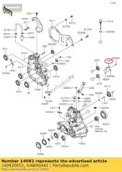 Aquí puede pedir 01 portada de Kawasaki , con el número de pieza 140920052: