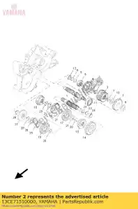 yamaha 13CE71510000 engrenagem, 5º pinhão - Lado inferior