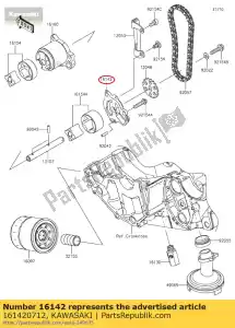 Kawasaki 161420712 bomba de cobertura - Lado inferior