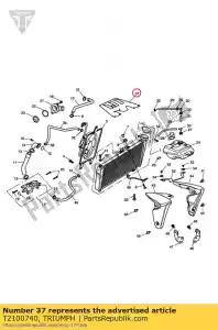 Triumph T2100740 sheet, air deflector - Bottom side