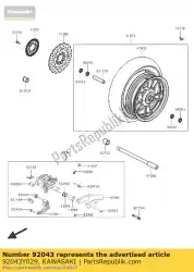 Qui puoi ordinare perno, gancio sc300aef da Kawasaki , con numero parte 92043Y029: