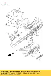 Aqui você pode pedir o cowling assy, ?? Un em Suzuki , com o número da peça 9440840F00M4M: