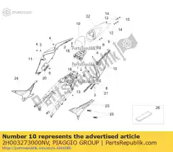 Here you can order the lh rear fairing, black competition from Piaggio Group, with part number 2H003273000NV: