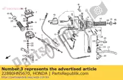 Aquí puede pedir cable, asistencia inversa de Honda , con el número de pieza 22880HN5670: