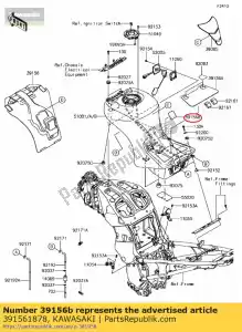 kawasaki 391561878 pad, 50x50x3 zg1400eff - La partie au fond