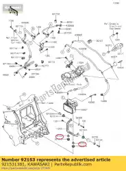 Here you can order the bolt,6x10 from Kawasaki, with part number 921531381: