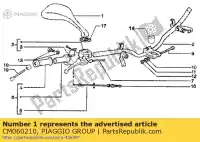 CM060210, Piaggio Group, specchio di guida piaggio skipper 125 150 2000, Nuovo