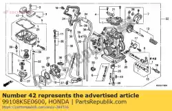 Tutaj możesz zamówić strumie?, przeciek, # 60 od Honda , z numerem części 99108KSE0600: