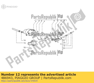 aprilia 486943 gasket - Bottom side