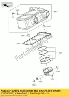 130080032, Kawasaki, anel-conjunto-pistão ex250k8f kawasaki ninja 250 2008 2009 2010 2011, Novo