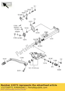 kawasaki 132720073 placa ksf450b8f - Lado inferior