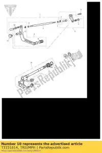 triumph T3331614 tornillo, shld, m8 x 1.25, slv, enc - Lado inferior