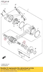 suzuki 3117019B10 washer set - Bottom side