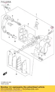 suzuki 5912246H00 gorra, sangrador - Lado inferior