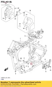 suzuki 4194141F00 espaciador, eng mtg - Lado inferior