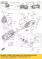 14092Y004, Kawasaki, deksel, carter, links kvf300ccf kawasaki  brute force kvf 300 2012 2013 2015 2016 2017 2018 2020 2021, Nieuw