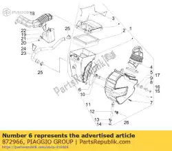 Here you can order the gasket from Piaggio Group, with part number 872966: