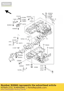 kawasaki 920661232 bouchon, retour d'huile zr1100-a1 - La partie au fond