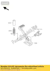 Here you can order the spring,brake pedal retur zr100 from Kawasaki, with part number 921450435: