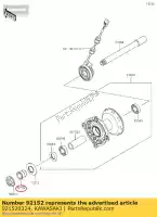 921520324, Kawasaki, collar, eje fr, l = 27.5 kawasaki kx  m klx r f kx125 kx250 kx250f kx450f klx450r klx450 125 450 250 , Nuevo