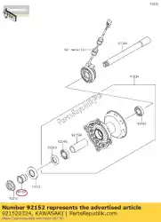 Here you can order the collar,fr axle,l=27. 5 from Kawasaki, with part number 921520324: